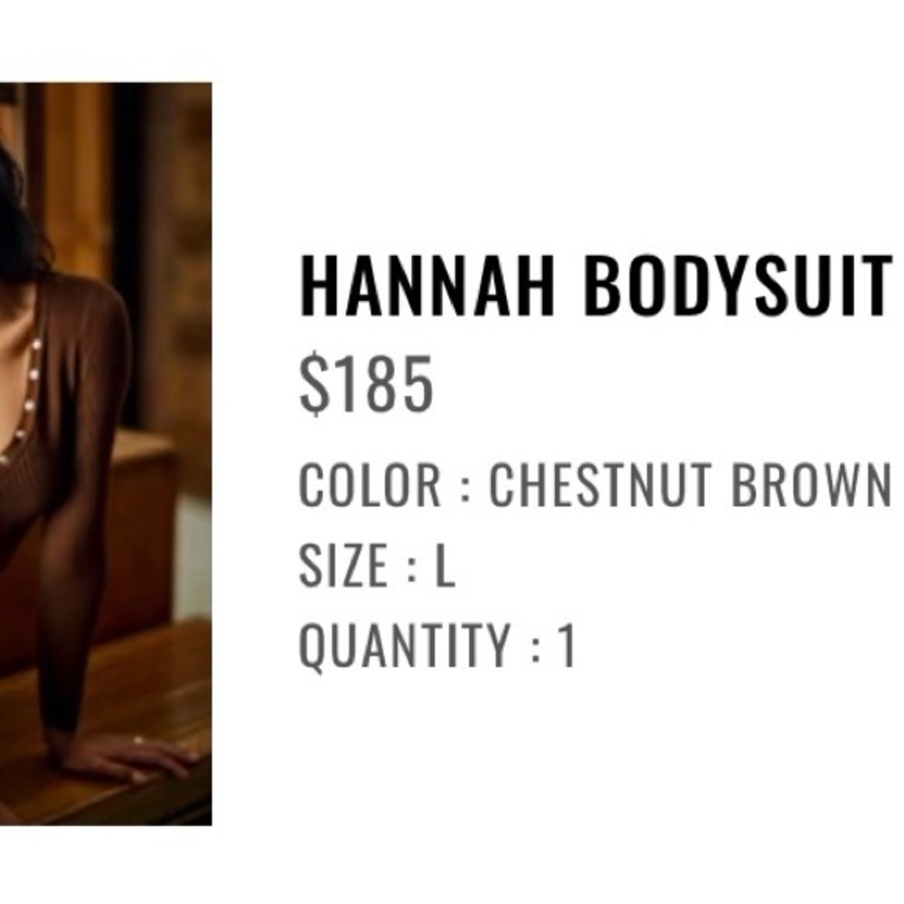 Sezane Hannah Bodysuit - Chestnut Brown
